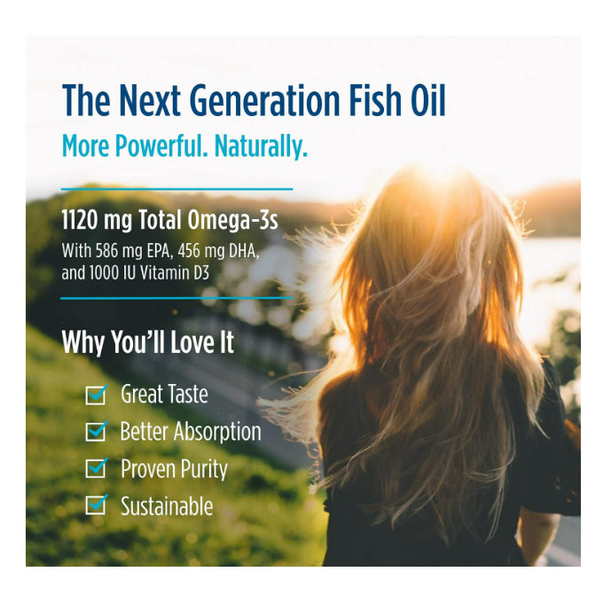 LowCostPH| Nordic Naturals, Ultimate Omega 2X w/ Vit D3, Lemon,1120mg Omega-3+1000 IU Vit D3 60minis