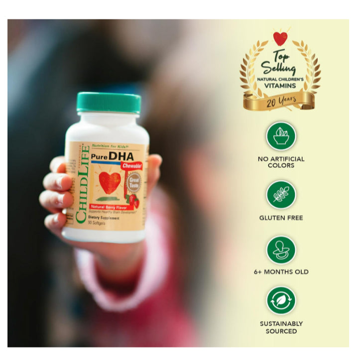 USA Onhand | ChildLife Essentials, Pure DHA, Natural Berry ( Children's Health )