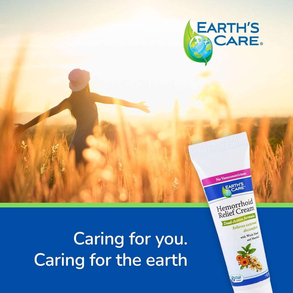 LowCost PH| Earth's Care Hemorrhoid Cream Hemorrhoid Treatment Cream Natural IngWitch Hazel & Menth