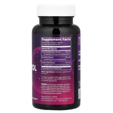 LowCostPh | MRM Nutrition, Resveratrol, 60 Vegan Capsules, Anti-Aging Benefits Powerful Antioxidant