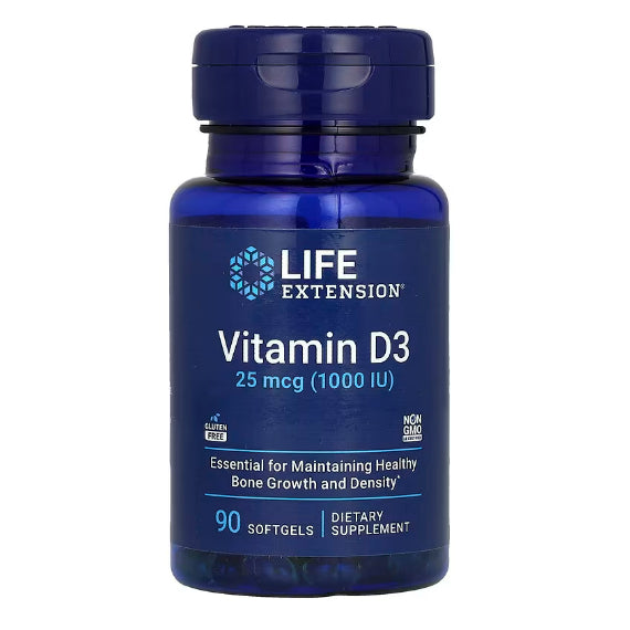 USAOnhand| Life Extension, Vitamin D3, immune system support, bone health, brain performance, gluten