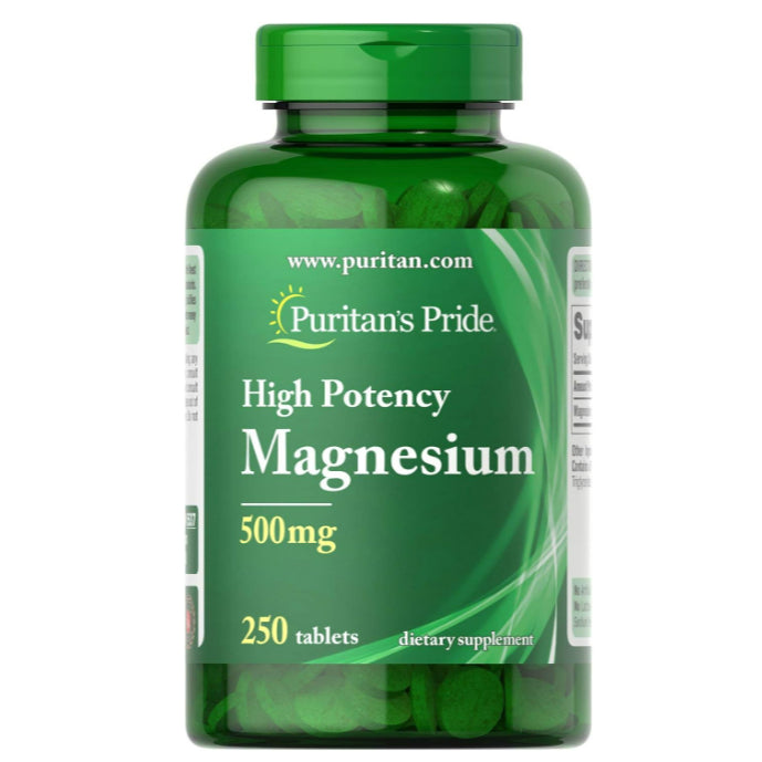 LowCost PH| Puritan's Pride High Potency Magnesium Tablets, 500 mg, 100 Count
