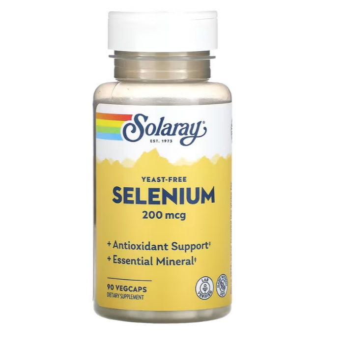 LowCostPH| Solaray, Selenium, 200 mcg, 90 VegCaps 2028 Expiry