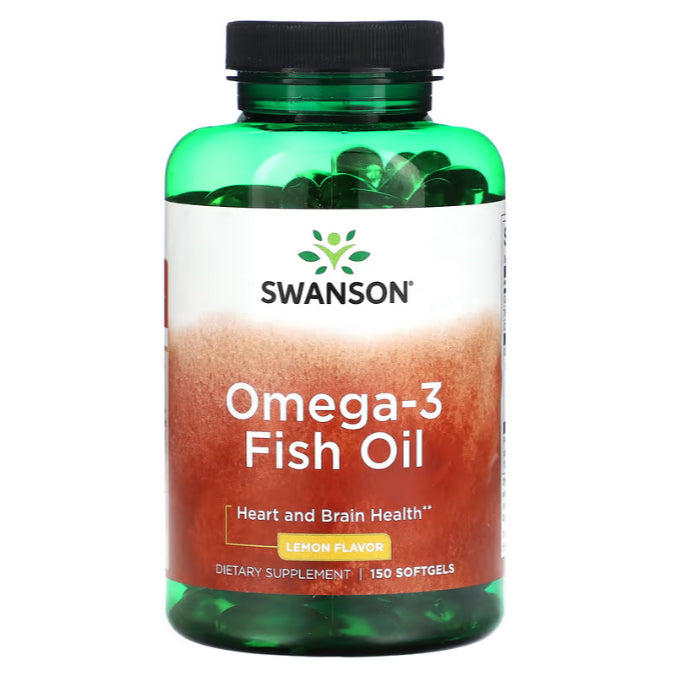 LowCostPH| Swanson, Omega-3 Fish Oil with Vitamin D, Lemon, 1,000 mg, 60 Softgels