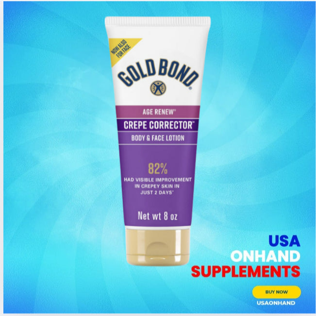 USAOnhand| Gold Bond Age Renew Crepe Corrector Body Lotion, Replenishing & Smoothing Formula, 8 oz.
