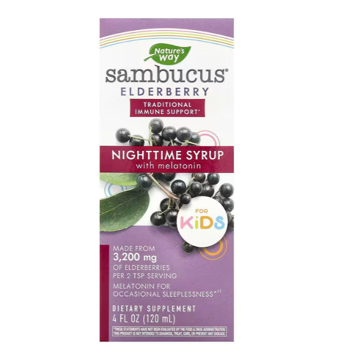 LowCostPh | Nature's Way, Sambucus for Kids, Standardized Elderberry, Immune Syrup, 120 | 240 ml