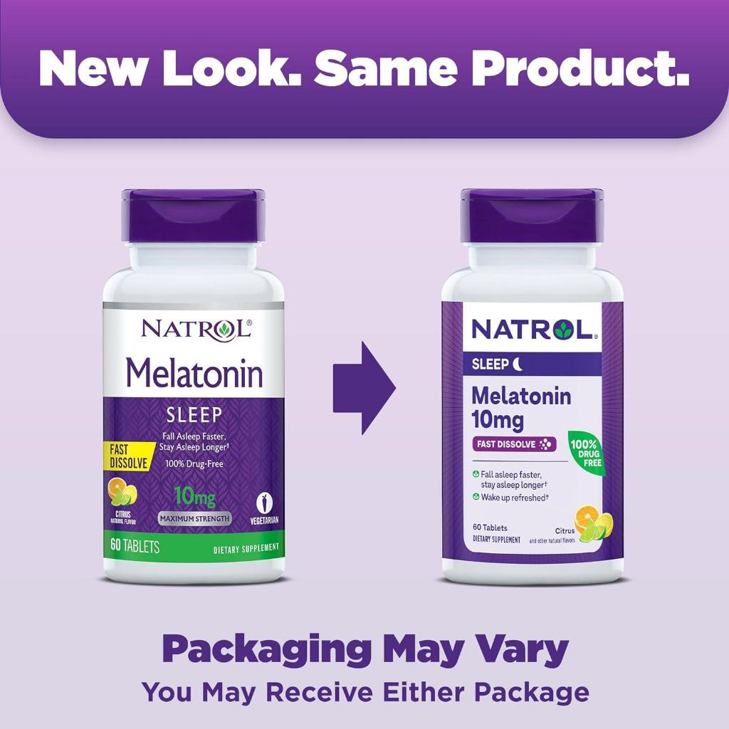 LowCostPh | Na trol, Melatonin, Fast Dissolve, Citrus, 10 mg, 60 Tablets, 100% Drug-Free