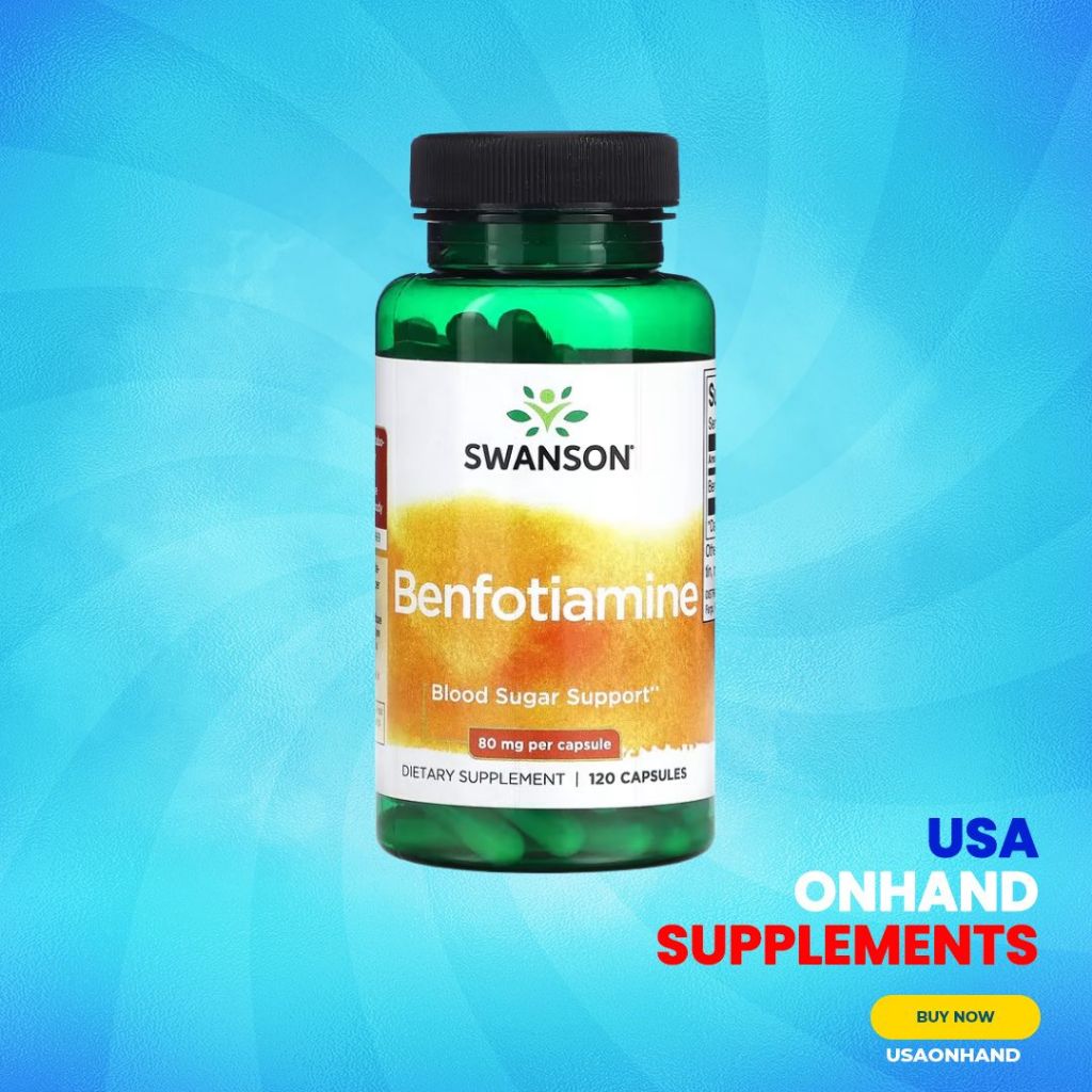 USA Onhand | Swanson, Benfotiamine, 80 mg, 120 Capsules ( Blood Sugar Support )