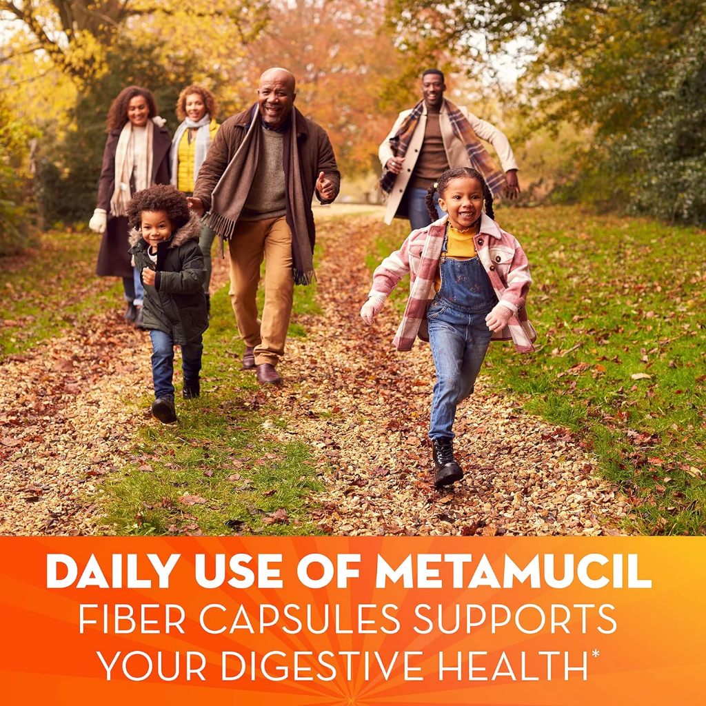 LowCostPh | Metamucil Daily Fiber Supplement, 160 Capsules, Digestive Health Support