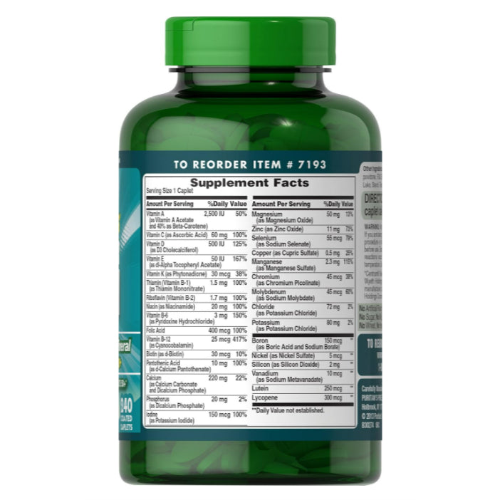 LowCost PH| Puritan's Pride Abc Plus Senior Multivitamin Multi-mineral Formula Caplets, 240 caplets