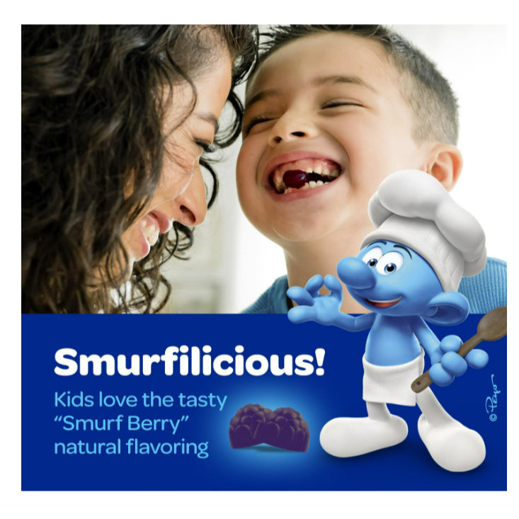 Lowcostph | The Smurfs, Kids Gummy, Immune Defense, Ages 3+, Smurf Berry, 40Gummy
