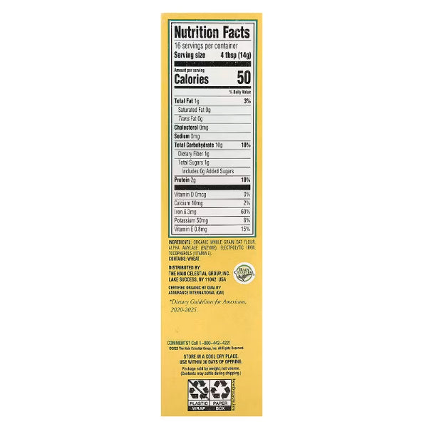 LittleSunshine | Earth's Best, Organic Whole Grain Multi-Grain Cereal, Whole Grain Oatmeal 227g