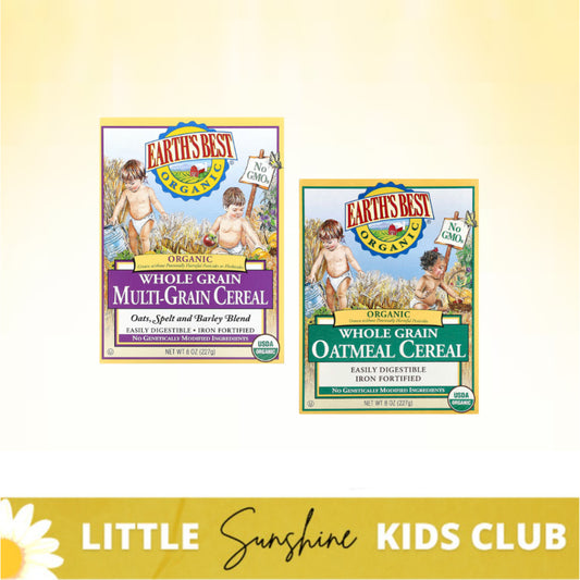 LittleSunshine | Earth's Best, Organic Whole Grain Multi-Grain Cereal, Whole Grain Oatmeal 227g