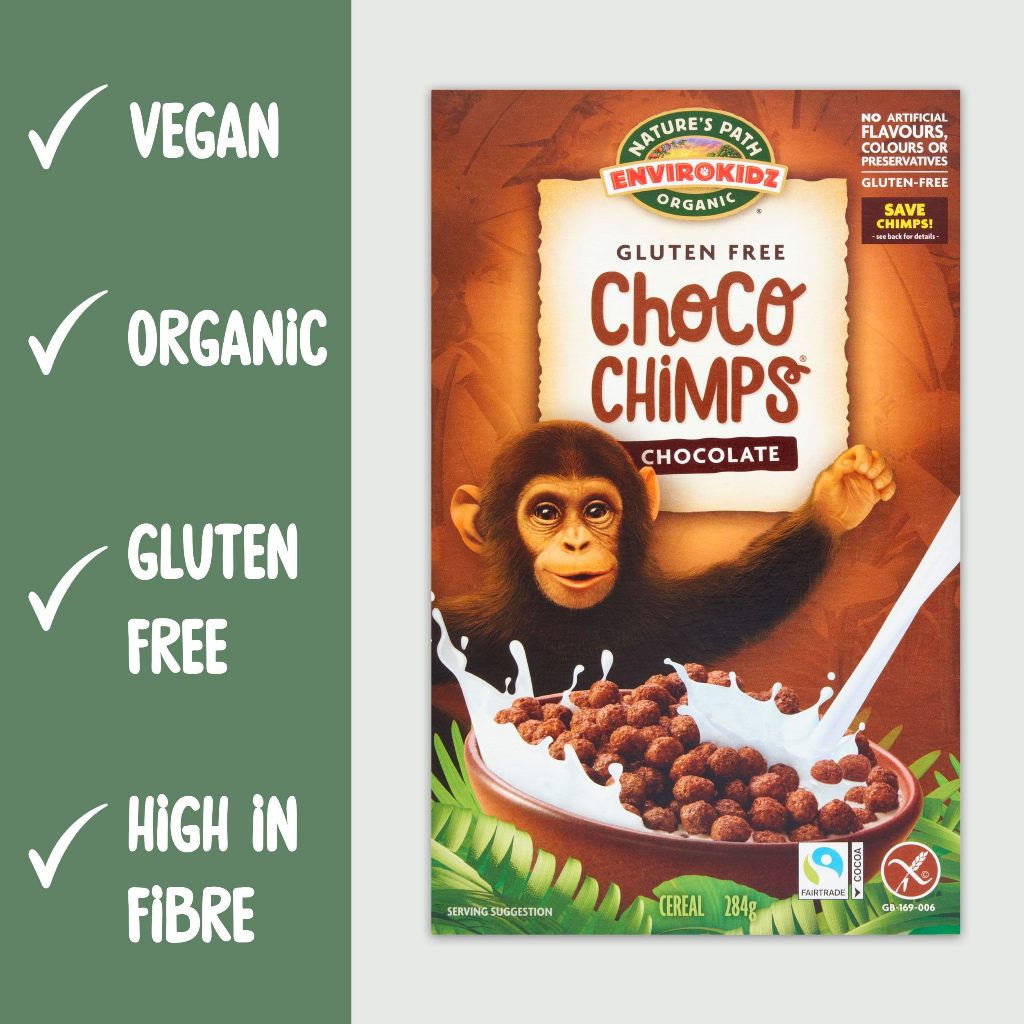 LowCostPh | Nature's Path Organic Gluten Free Cereal, EnviroKidz Chocolate Cereal, Choco Chimps 284g