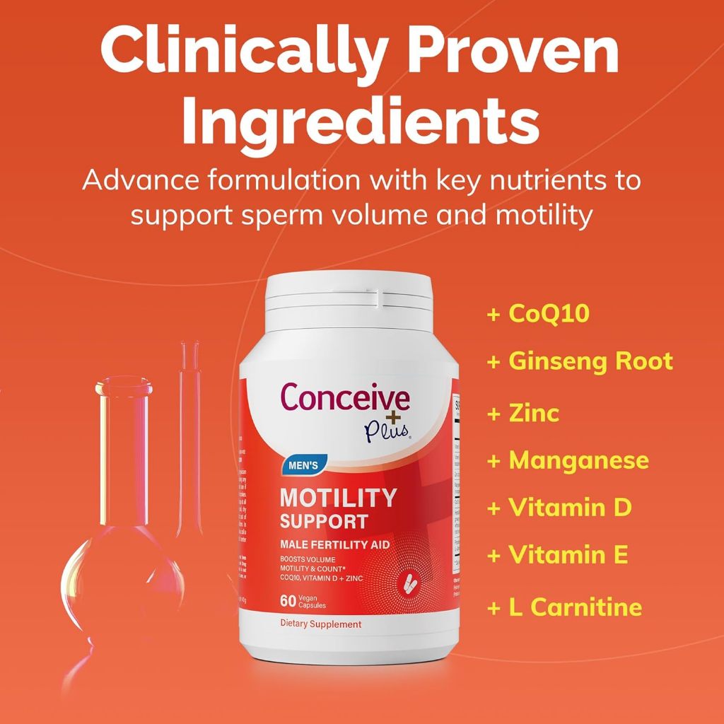 LowCostPh | Conceive Plus, Men's Motility Support, 60 Vegetarian Capsules, Motility, Quality,