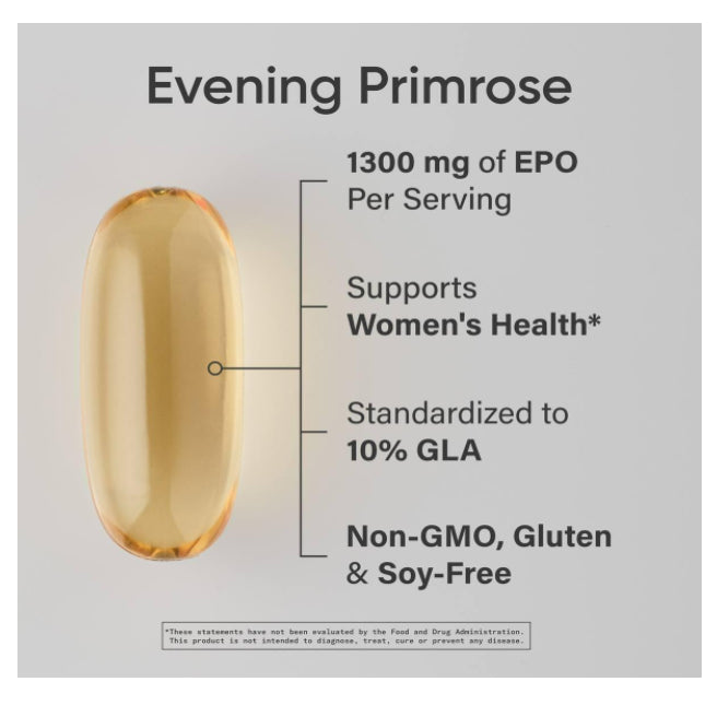 LowCost PH| Sports Research, Evening Primrose, 1,300 mg, from Cold Pressed Oil 120 Softgels