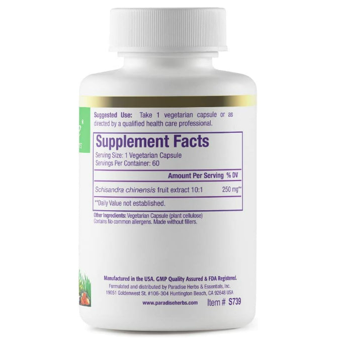 LowCost PH| Paradise Herbs, Schisandra, 60 Vegetarian Capsules