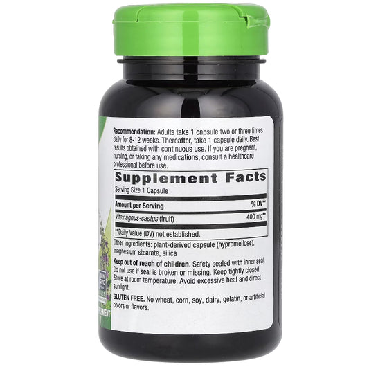 LowCost PH| Nature's Way, Vitex Fruit, 400 mg, 100 Vegan Capsules