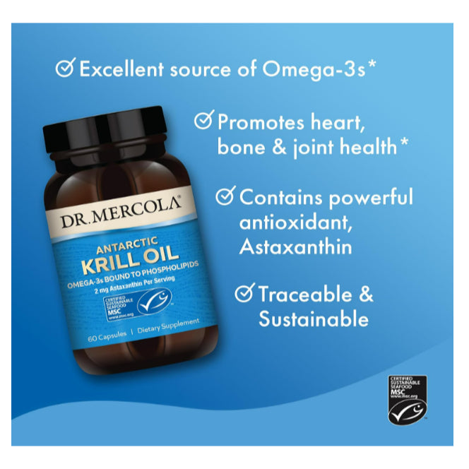 LowCost PH| Dr. Mercola, Antarctic Krill Oil, 60 Capsules