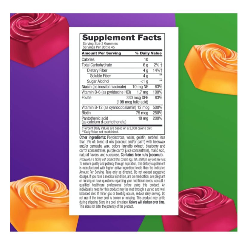 Low Cost PH | VitaFusion, FiberWell Fit Vitamins, Sugar Free, Natural Peach, Raspberry & Berry, +6 B
