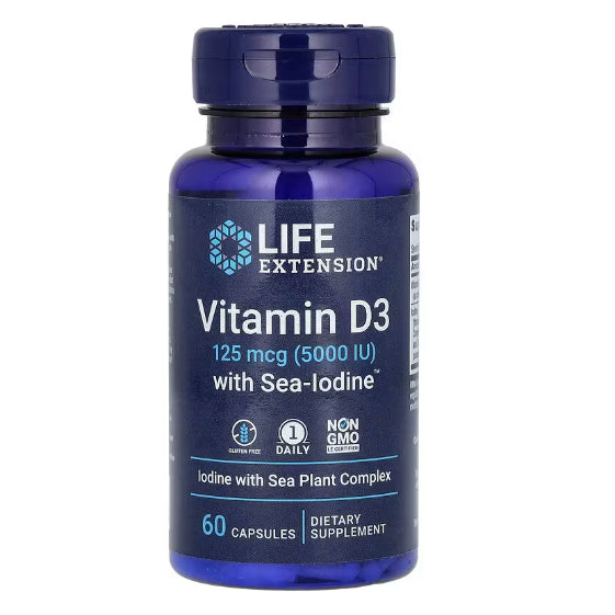USAOnhand| Life Extension, Vitamin D3, immune system support, bone health, brain performance, gluten