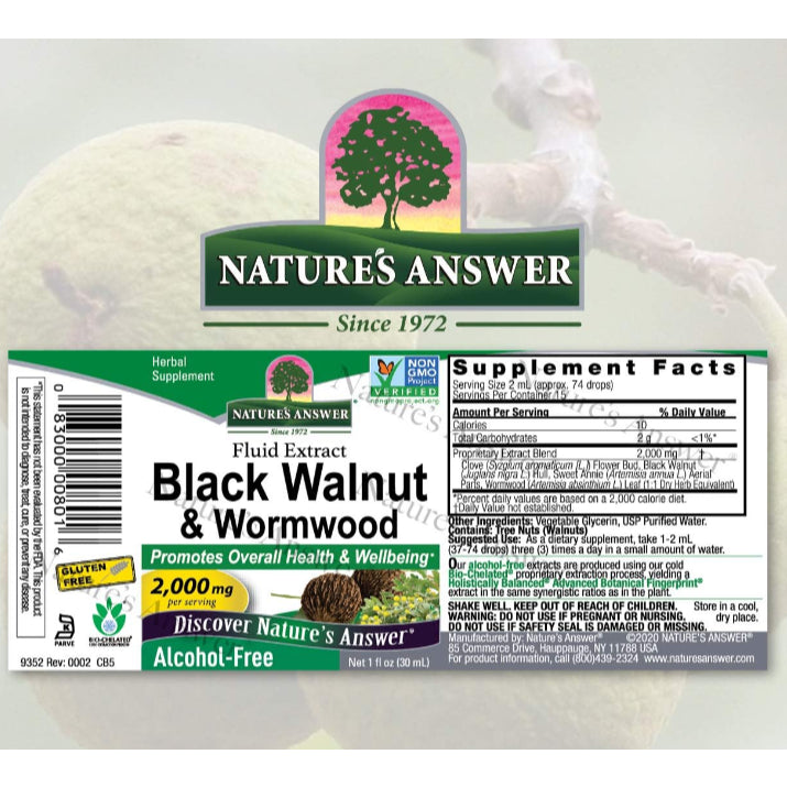 HealthilyYou | Nature's Answer, Black Walnut 1,500mg, Fluid Extract, Wormwood, Nature's Way, Swanson