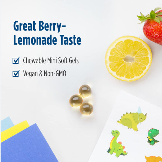 LittleSunshine | Nordic Naturals, Children's DHA, Ages 1-6, Strawberry, Vegetarian, Brain Support