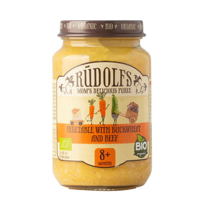 LittleSunshine | Rudolfs Organic Vegetable, Chicken, Apple, Beef Puree 6+ Months Stage 1, Stage 2 8+
