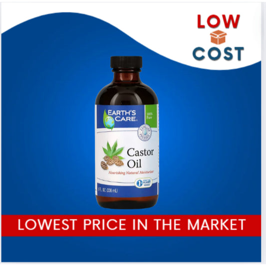 LowCost PH| Earth's Care, Castor Oil, 8 fl oz (236 ml)  All Natural Nourishing Moisturizer