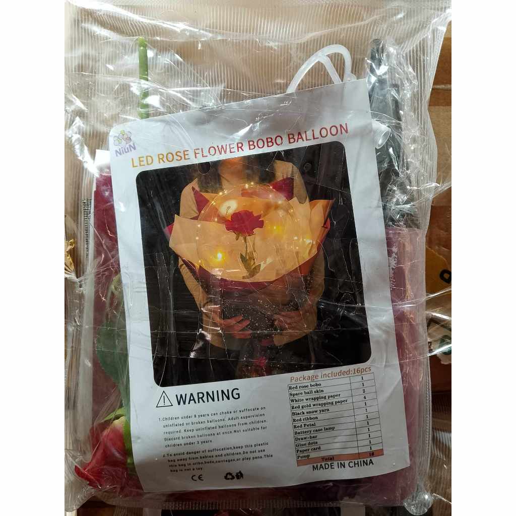 Low Cost PH | Bobo Balloon LED Rose Bouquet Bobo Luminous Balloons Gift Wedding Birthday Party Gift