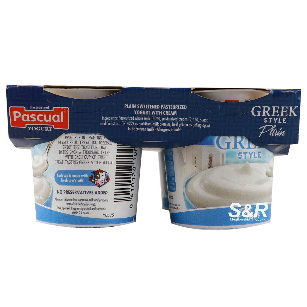 LowCostPh | Pascual Yogurt Greek Style Plain 4pcs, Supports digestive health