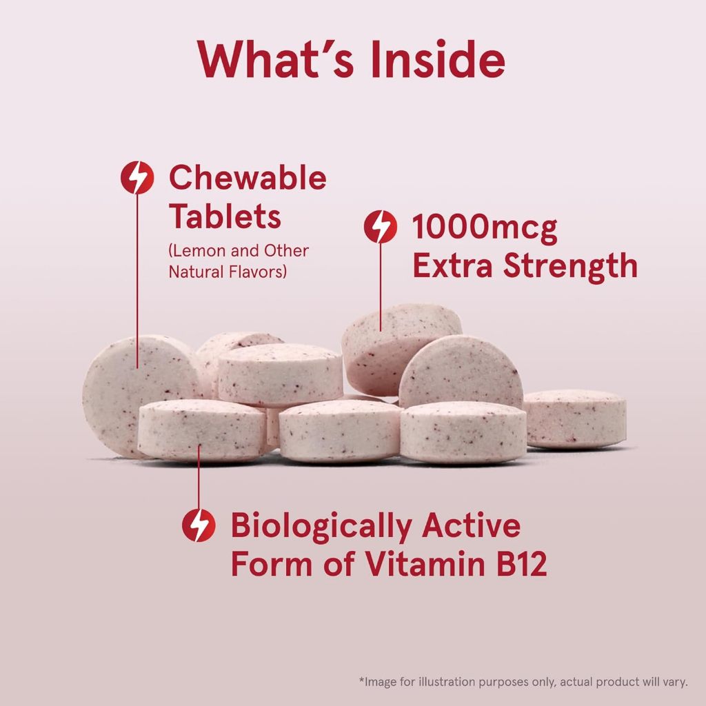 LowCostPh | Methyl B-12, Extra Strength, Lemon, 1,000 mcg, 100 Chewable Cellular Energy Production