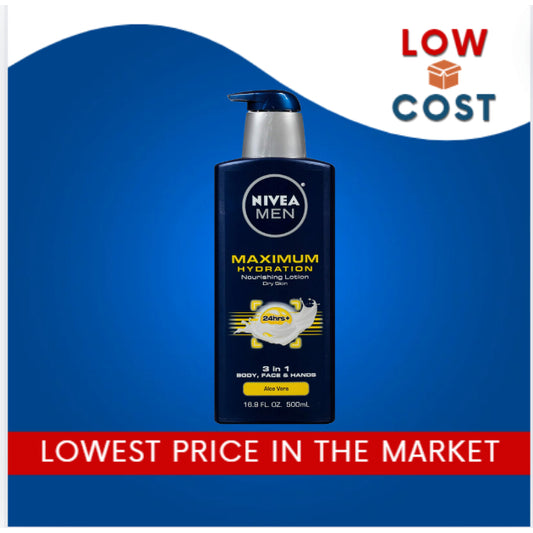 LowCost PH| Nivea, Men, Maximum Hydration, 3-in-1 Nourishing Lotion, Aloe Vera, 16.9 fl oz (500 ml)