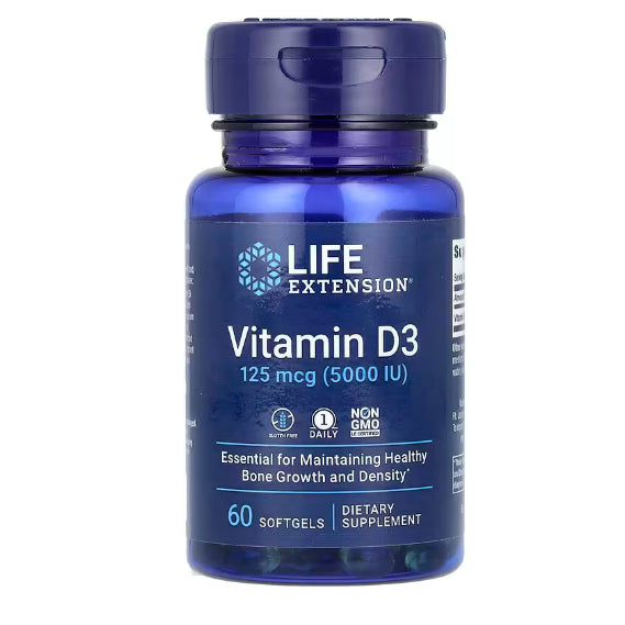 USAOnhand| Life Extension, Vitamin D3, immune system support, bone health, brain performance, gluten