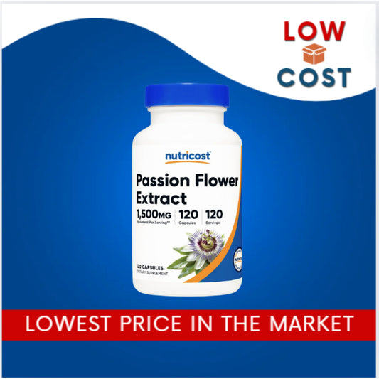 LowCost PH| Nutricost, Passion Flower Extract, 1,500 mg, 120 Capsules