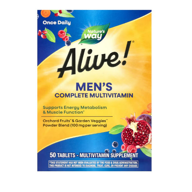 USA Onhand | Nature's Way, Alive! Max3 Potency, Men's and Women's Daily Multivitamin, No Added Iron