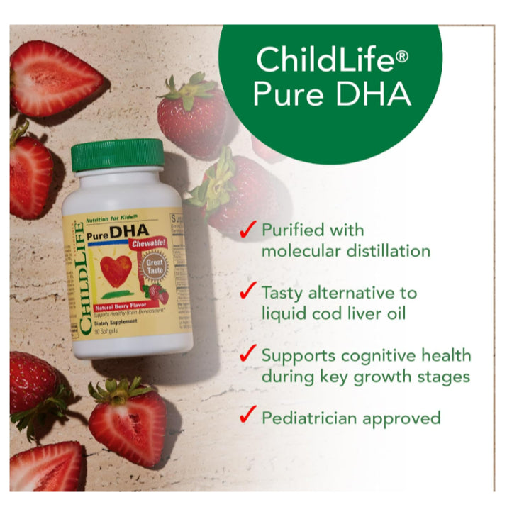 USA Onhand | ChildLife Essentials, Pure DHA, Natural Berry ( Children's Health )