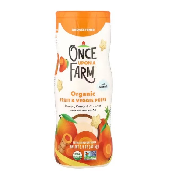 Little Sunshine | Happy Baby, Superfood Puffs Once Upon A Farm, Organic Fruit & Veggie Puffs,