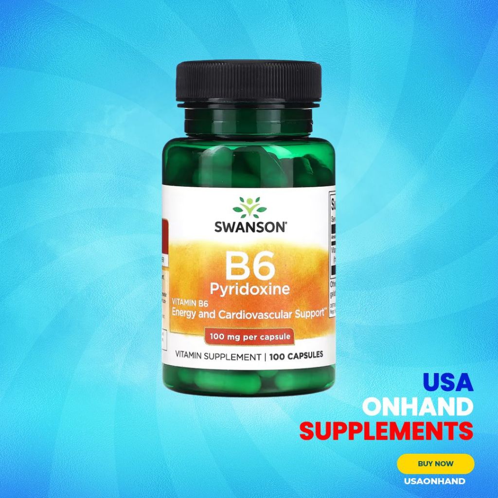 USA Onhand | Swanson, B6 Pyridoxine ( Energy and Cardiovascular Support )