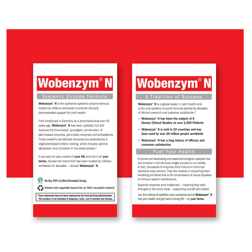 LowCost PH| Garden of Life Joint Support Supplement - Wobenzym N Systemic Enzymes, 200 Tablets