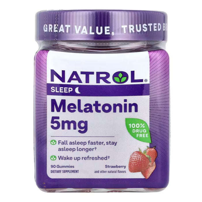 LowCostPh | Na trol, Melatonin 5mg, for Restful Sleep,5mg Strawberry-Flavored Gummies for Adult