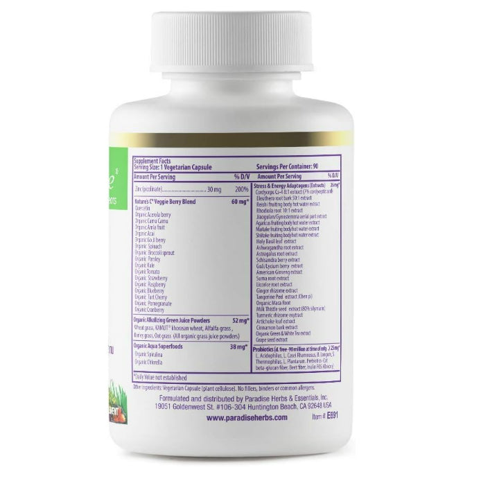 LowCostPH| Paradise Herbs, Earth's Blend, Zinc Picolinate, 30 mg, Healthy Option 100 caps
