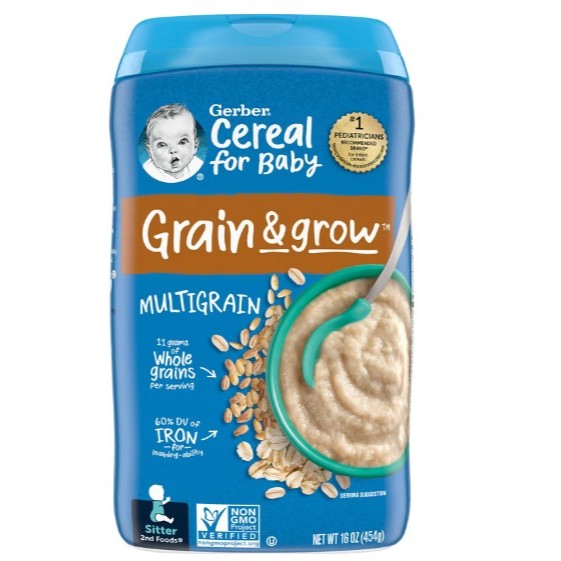 Low Cost PH | Gerber Cereal for Baby, Grain & Grow, 1st & 2nd Foods, Oatmeal, Banana, Strawberry