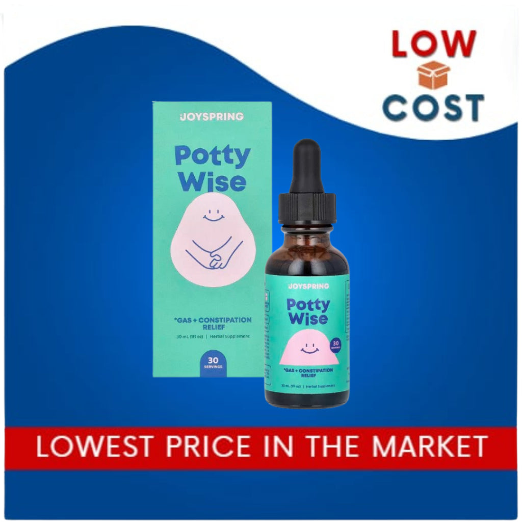 LowCostPh | JoySpring, Potty Wise, 1 fl oz (30 ml), Gas + Constipation Relief, Digestive Comfort