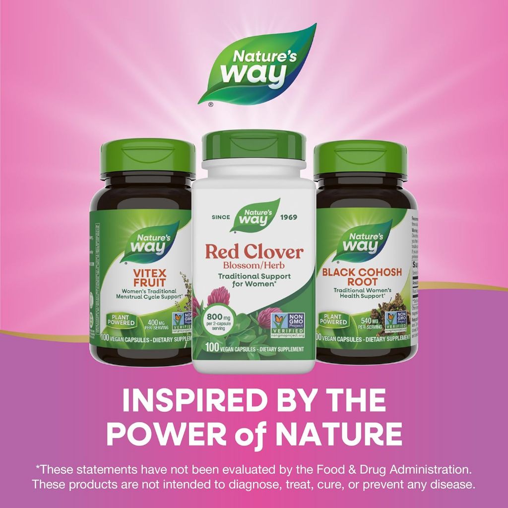 Nature's Way, Red Clover Blossom/Herb ( Cardiovascular Health, Bone Health & Cholesterol Balance )