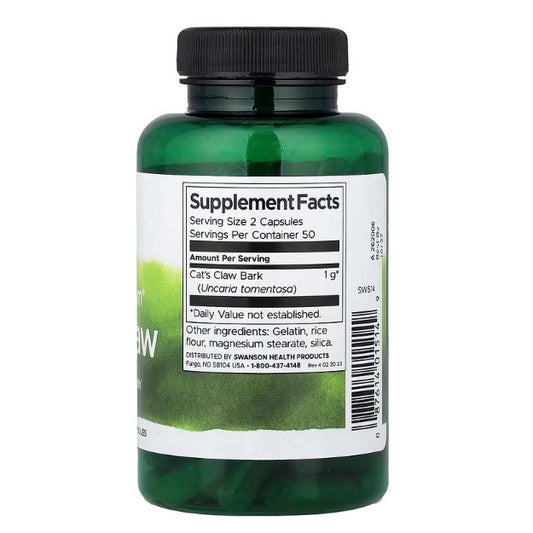 HealthilyYou | Swanson, Full Spectrum® Cat's Claw, 500 mg, 100 Capsules Traditional Immune Health