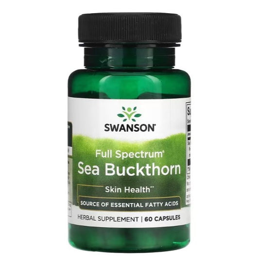 LowCostPH | Swanson, Full Spectrum® Sea Buckthorn, 60 Capsules Skin Health Herbal Supplement