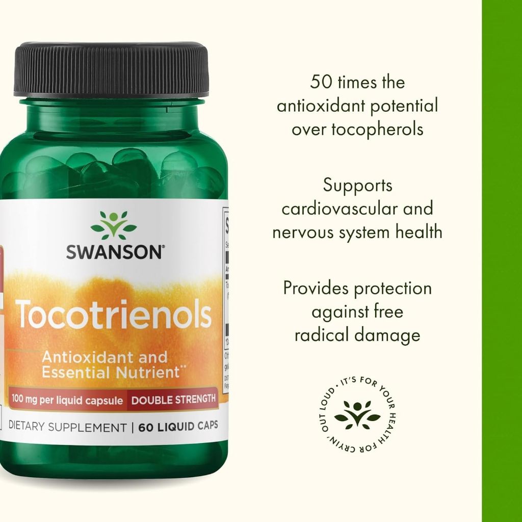 Healthily You | Swanson, Tocotrienols, 100 mg, 60 Liquid Caps Antioxidant and Essential Nutrient
