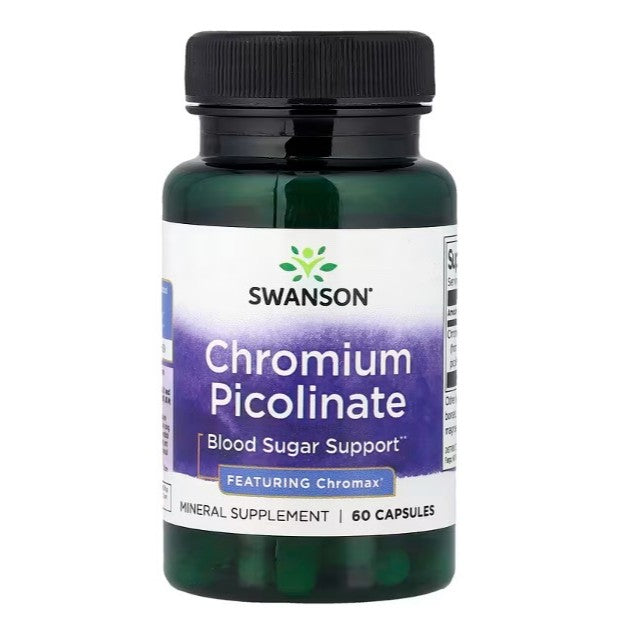 Healthily You | Swanson, Chromium Picolinate, 60 Capsules Featuring Chromax, Blood Sugar Support