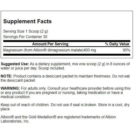 Healthily You | Swanson, DiMagnesium Malate Powder, 2.1 oz (60 g) Supports Healthy Bones